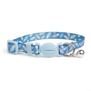 YOULY the nature lover Blue Feather Breakaway Kitten Collar XS